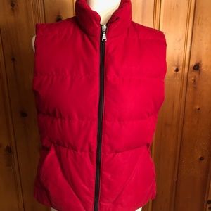 Eddie Bauer Woman's Red Down Puffer Vest